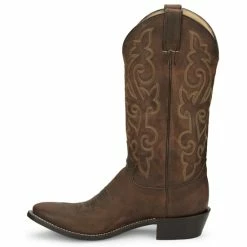 Outlet 😍 Justin Men's Brown Leather Cowboy 🥾 Boots - Medium Toe 🥰 -Justin Shop unnamed file 559