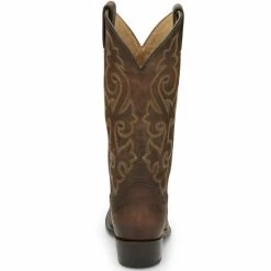 Outlet 😍 Justin Men's Brown Leather Cowboy 🥾 Boots - Medium Toe 🥰 -Justin Shop unnamed file 561
