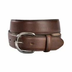 Discount ๐ Justin Men's Classics Oiled Brown Western Belt โญ