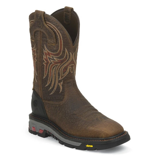 Outlet 😀 Justin Men's Driscoll Mahogany Electrical Hazard Work 🥾 Boots - Soft Toe ✨ 3 Outlet 😀 Justin Men's Driscoll Mahogany Electrical Hazard Work 🥾 Boots - Soft Toe ✨