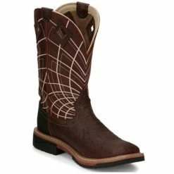 Best deal 🛒 Justin Men's Derrickman Western Work 🥾 Boots - Soft Toe Rust Copper 🔔