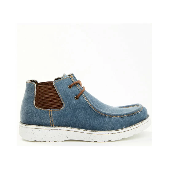 Budget ๐ Justin Men's Hazer Denim Casual Lace-Up Hudson ๐ Shoes - Moc Toe Blue ๐ 4 Budget ๐ Justin Men's Hazer Denim Casual Lace-Up Hudson ๐ Shoes - Moc Toe Blue ๐ - Image 2