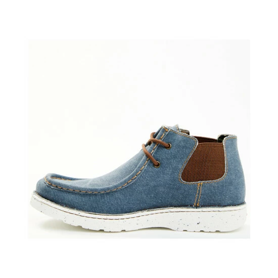 Budget ๐ Justin Men's Hazer Denim Casual Lace-Up Hudson ๐ Shoes - Moc Toe Blue ๐ 5 Budget ๐ Justin Men's Hazer Denim Casual Lace-Up Hudson ๐ Shoes - Moc Toe Blue ๐ - Image 3