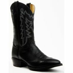 Deals ๐งจ Justin Men's Hayne Cowhide Leather Western Boot - Round Toe Black ๐
