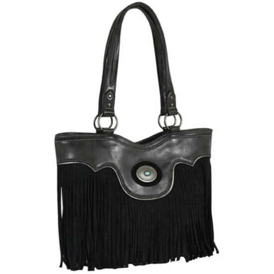 Buy 🎁 Justin 👩 Women's Graphite & Black Fringe Concealed Carry Tote Bag 🎁 3 Buy 🎁 Justin 👩 Women's Graphite & Black Fringe Concealed Carry Tote Bag 🎁