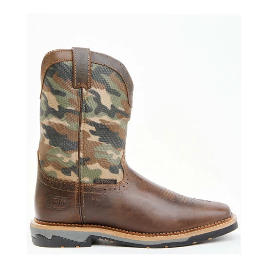 Cheapest ๐ Justin Men's Bolt Waterproof Western Work ๐ฅพ Boots - Square Toe Tan โ๏ธ 4 Cheapest ๐ Justin Men's Bolt Waterproof Western Work ๐ฅพ Boots - Square Toe Tan โ๏ธ - Image 2