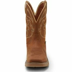 Promo 🤩 Justin Men's Stampede Rush Waterproof Western Work 🥾 Boots - Steel Toe Tan 👍 -Justin Shop unnamed file 66