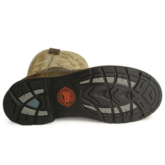 Cheapest ๐งจ Justin Men's Stampede Superintendent Creme Work ๐ฅพ Boots - Steel Toe Brown โ 7 Cheapest ๐งจ Justin Men's Stampede Superintendent Creme Work ๐ฅพ Boots - Steel Toe Brown โ - Image 5