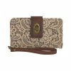 Brand new 🤩 Justin 👩 Women's Floral Lace & Burnished Leather Wristlet Wallet Brown ✨ 2 Brand new 🤩 Justin 👩 Women's Floral Lace & Burnished Leather Wristlet Wallet Brown ✨ -Justin Shop unnamed file 670