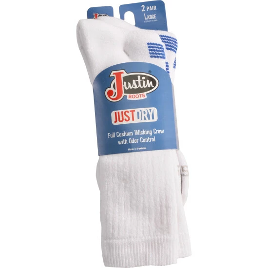 Outlet 🤩 Justin 🥾 Boots Men's JUSTDRY 🧦 Socks - White 🔥 4 Outlet 🤩 Justin 🥾 Boots Men's JUSTDRY 🧦 Socks - White 🔥 - Image 2