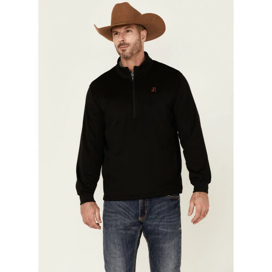 Best Pirce 🤩 Justin Men's Heather Black Nashville 1/4 Zip Fleece Pullover 🎁 3 Best Pirce 🤩 Justin Men's Heather Black Nashville 1/4 Zip Fleece Pullover 🎁