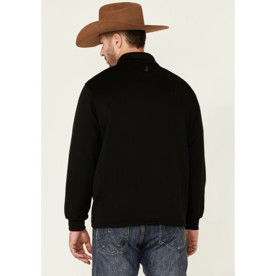 Best Pirce 🤩 Justin Men's Heather Black Nashville 1/4 Zip Fleece Pullover 🎁 6 Best Pirce 🤩 Justin Men's Heather Black Nashville 1/4 Zip Fleece Pullover 🎁 - Image 4