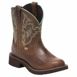Best deal ✨ Justin 👩 Women's Gemma Brown Western 🥾 Boots - Round Toe Dark Brown 👏