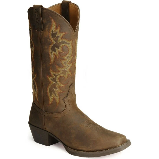 Buy 😀 Justin Stampede Western Apache Cowboy 🥾 Boots - Square Toe For Men Sorrel ⌛ 3 Buy 😀 Justin Stampede Western Apache Cowboy 🥾 Boots - Square Toe For Men Sorrel ⌛