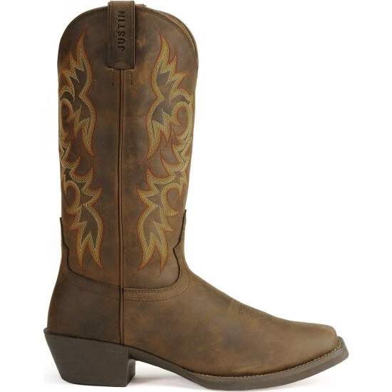 Buy 😀 Justin Stampede Western Apache Cowboy 🥾 Boots - Square Toe For Men Sorrel ⌛ 4 Buy 😀 Justin Stampede Western Apache Cowboy 🥾 Boots - Square Toe For Men Sorrel ⌛ - Image 2