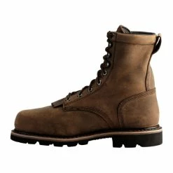Hot Sale 😍 Justin Men's Pulley Waterproof MetGuard 8" Lace-Up Work 🥾 Boots - Composite Toe Brown 🤩 -Justin Shop unnamed file 742