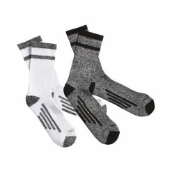 Promo 🔥 Justin Men's JUSTDRY Half Cushion 2-Pair 🧦 Socks Black ⌛