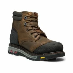 Hot Sale 👍 Justin Men's Warhawk Waterproof Work 🥾 Boots - Composite Toe Tan 🔔