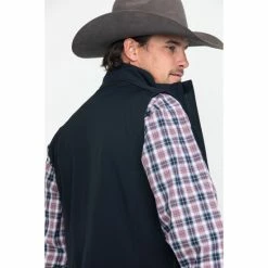 Wholesale 🧨 Justin Men's Black Laminated Softshell Bonded Vest 🛒 -Justin Shop unnamed file 805