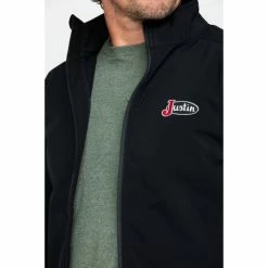 Cheap ⌛ Justin Men's Black Laminated Softshell Bonded Jacket 😉 -Justin Shop unnamed file 810