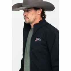 Cheap ⌛ Justin Men's Black Laminated Softshell Bonded Jacket 😉 -Justin Shop unnamed file 811