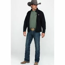 Cheap ⌛ Justin Men's Black Laminated Softshell Bonded Jacket 😉 -Justin Shop unnamed file 812