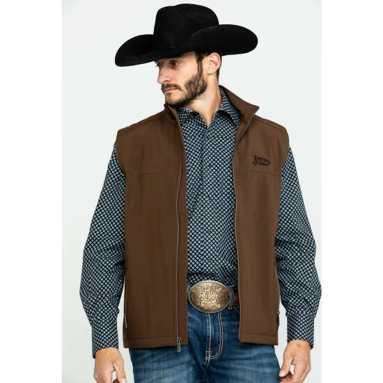 New ๐ Justin Men's Chocolate Laminated Bonded Vest ๐คฉ 3 New ๐ Justin Men's Chocolate Laminated Bonded Vest ๐คฉ