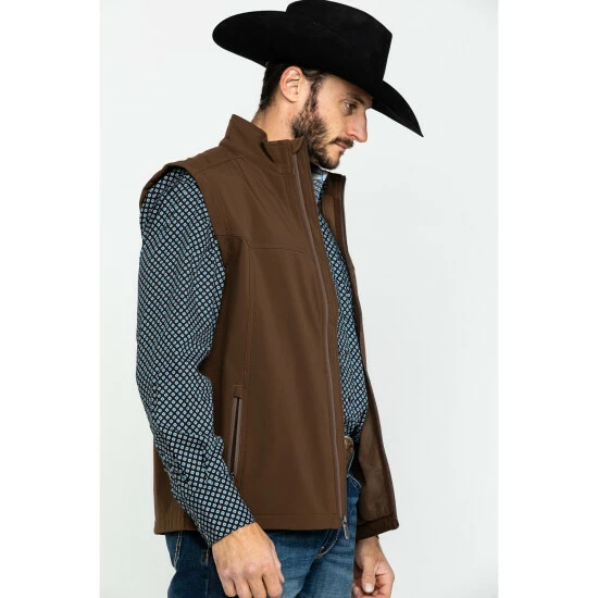 New ๐ Justin Men's Chocolate Laminated Bonded Vest ๐คฉ 5 New ๐ Justin Men's Chocolate Laminated Bonded Vest ๐คฉ - Image 3