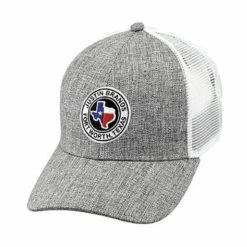 Budget 😀 Justin Men's Heather Grey Fort Worth Texas Logo Patch Mesh-Back Ball Cap 👍