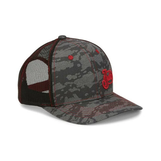 Hot Sale ๐ Justin Men's Grey Camo & Red Embroidered Logo Mesh-Back Ball Cap ๐ 5 Hot Sale ๐ Justin Men's Grey Camo & Red Embroidered Logo Mesh-Back Ball Cap ๐ - Image 3
