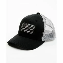 Discount 💯 Justin Men's American Flag Embroidered Logo Patch Mesh Back Ball Cap Black 😍