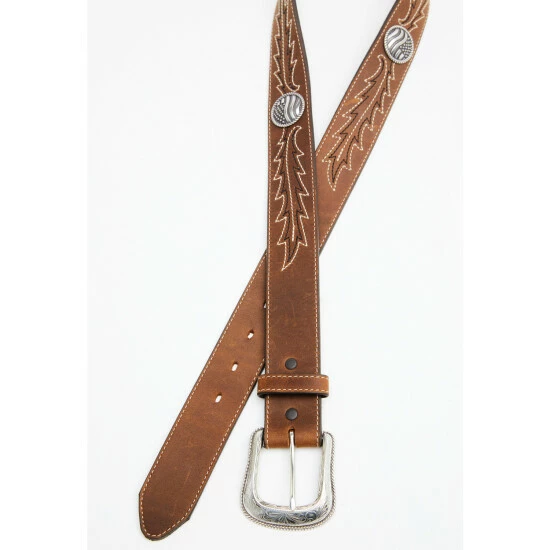 Discount ๐ Justin Men's Caddo Embroidered Western Belt Brown ๐คฉ 4 Discount ๐ Justin Men's Caddo Embroidered Western Belt Brown ๐คฉ - Image 2