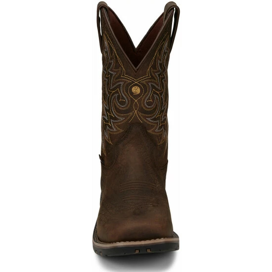New ๐ฅ Justin Men's Fireman Brown Western ๐ฅพ Boots - Square Toe ๐ 7 New ๐ฅ Justin Men's Fireman Brown Western ๐ฅพ Boots - Square Toe ๐ - Image 5