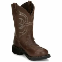 Deals ๐งจ Justin ๐ฉ Women's Wanette Waterproof Western Work ๐ฅพ Boots - Steel Toe Brown ๐ฏ