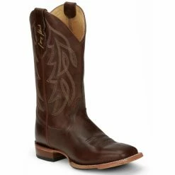 Coupon โ๏ธ Justin Men's Honkytonkville Western ๐ฅพ Boots - Wide Square Toe Brown โญ