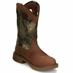 Flash Sale 😍 Justin Men's Rush Western Work 🥾 Boots - Soft Toe Brown 👍