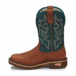 Best Pirce 👏 Justin Men's Resistor Western Work 🥾 Boots - Composite Toe Russett 🎁 -Justin Shop unnamed file 932