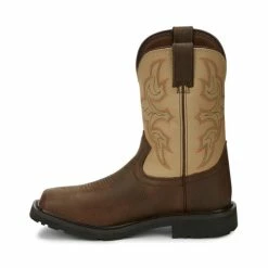 Hot Sale 🔔 Justin Men's Ricochet Pecan Western Work 🥾 Boots - Composite Toe 💯 -Justin Shop unnamed file 953