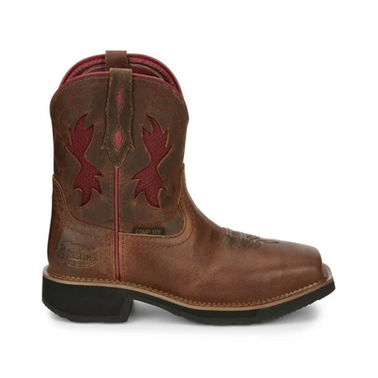 Flash Sale ๐ Justin ๐ฉ Women's Lathey Western Work ๐ฅพ Boots - Nano Composite Toe Brown โ๏ธ 4 Flash Sale ๐ Justin ๐ฉ Women's Lathey Western Work ๐ฅพ Boots - Nano Composite Toe Brown โ๏ธ - Image 2