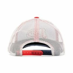 Brand new ❤️ Justin Men's Navy Red & White Embroidered Flag Logo Mesh-Back Ball Cap 🥰 -Justin Shop unnamed file 998